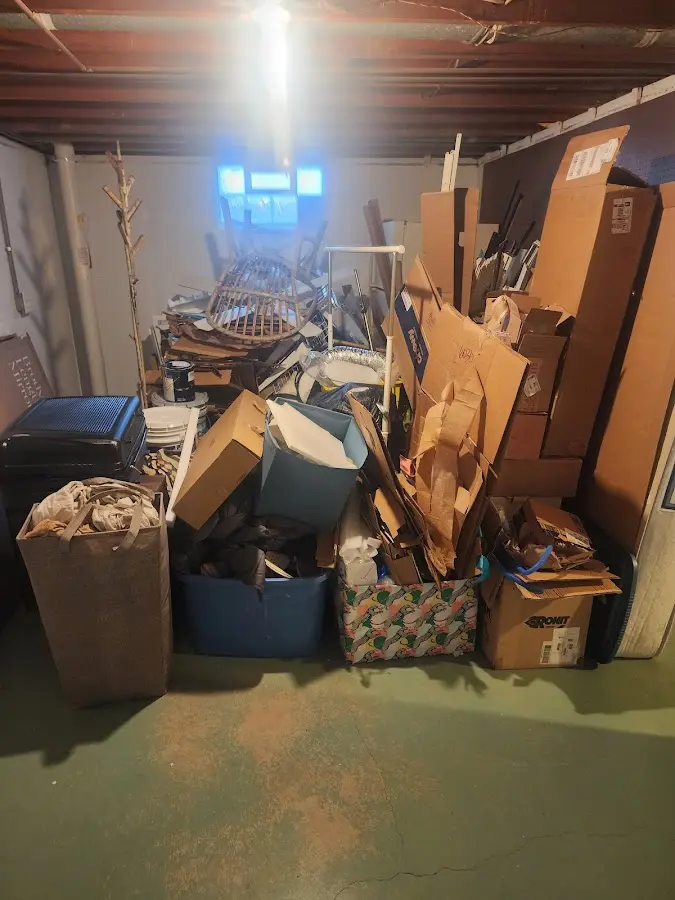 Roll-off dumpster container at job site for Construction Dumpster Rental in Evesham